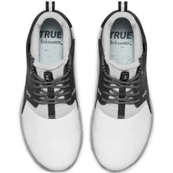 TRUE Linkswear Original 1.2 Golf Shoes White/Black -Silver Putters true linkswear original 1 2 golf shoes white black top itempicture